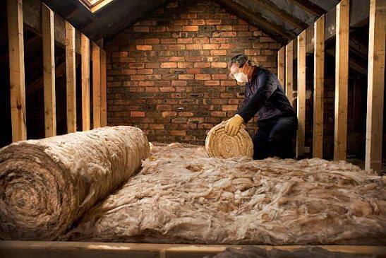 Completed loft insulation at recommended depth