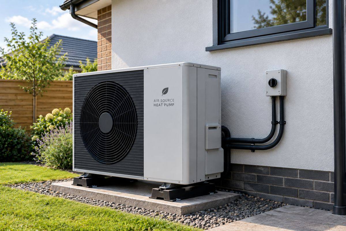 The heat pump unit and its connection to the heating system