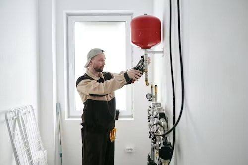 Upgraded heating controls and radiators fitted with the heat pump